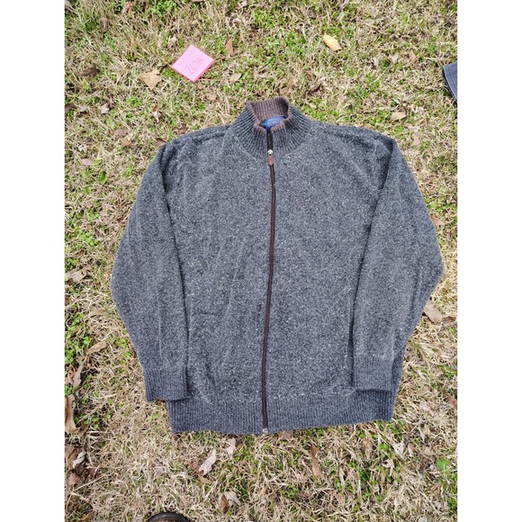 Vintage Pendleton Wool Rayon Blend Jacket Men's L Grey Full Zip Bomber